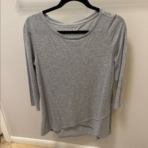 LOFT Heather Gray Long Sleeve Tee